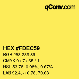 カラーコード: HEX #FDEC59 | qconv.com