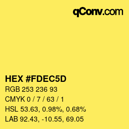 カラーコード: HEX #FDEC5D | qconv.com
