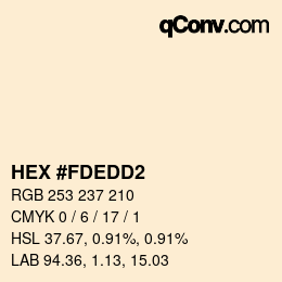 カラーコード: HEX #FDEDD2 | qconv.com