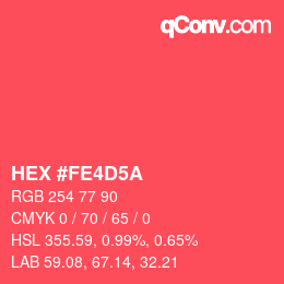 カラーコード: HEX #FE4D5A | qconv.com
