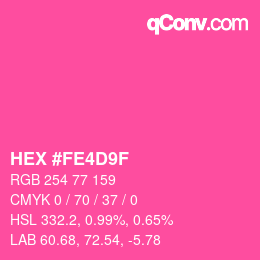 Color code: HEX #FE4D9F | qconv.com