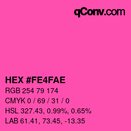 Color code: HEX #FE4FAE | qconv.com