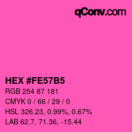 Color code: HEX #FE57B5 | qconv.com