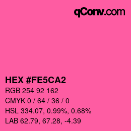 カラーコード: HEX #FE5CA2 | qconv.com