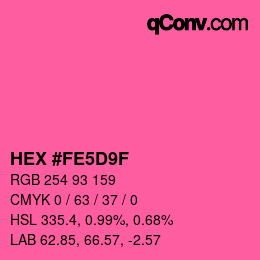 Color code: HEX #FE5D9F | qconv.com