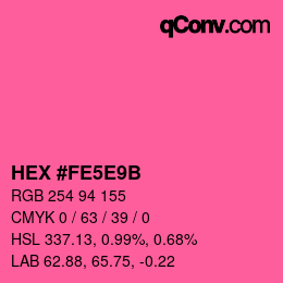 Color code: HEX #FE5E9B | qconv.com