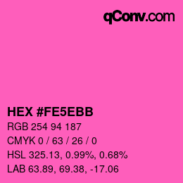 Color code: HEX #FE5EBB | qconv.com
