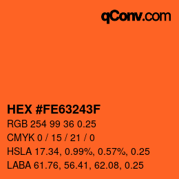 Color code: HEX #FE63243F | qconv.com