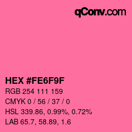 Color code: HEX #FE6F9F | qconv.com