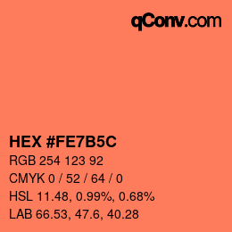 Color code: HEX #FE7B5C | qconv.com