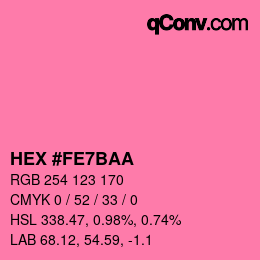 Farbcode: HEX #FE7BAA | qconv.com