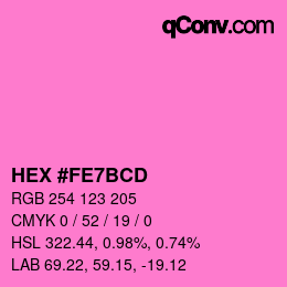 Farbcode: HEX #FE7BCD | qconv.com