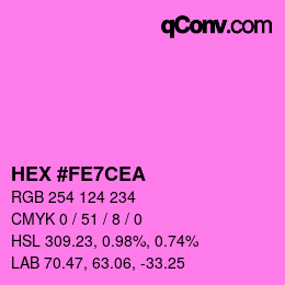 Código de color: HEX #FE7CEA | qconv.com