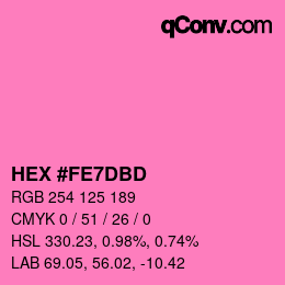 Color code: HEX #FE7DBD | qconv.com