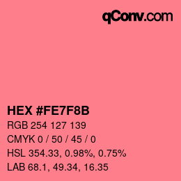Color code: HEX #FE7F8B | qconv.com