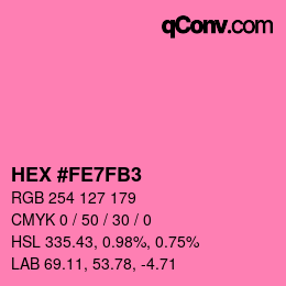 Color code: HEX #FE7FB3 | qconv.com