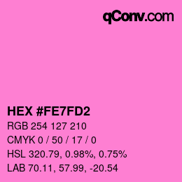 Color code: HEX #FE7FD2 | qconv.com