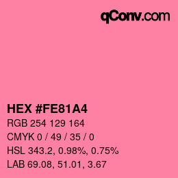 Color code: HEX #FE81A4 | qconv.com
