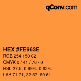 Color code: HEX #FE963E | qconv.com