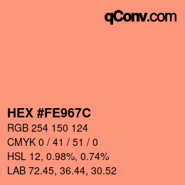Color code: HEX #FE967C | qconv.com