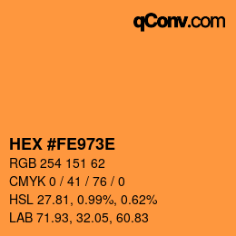 Color code: HEX #FE973E | qconv.com
