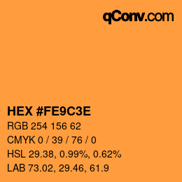 Farbcode: HEX #FE9C3E | qconv.com
