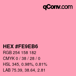 Color code: HEX #FE9EB6 | qconv.com