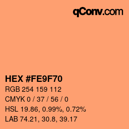 Color code: HEX #FE9F70 | qconv.com