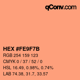 Color code: HEX #FE9F7B | qconv.com