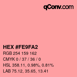 Color code: HEX #FE9FA2 | qconv.com