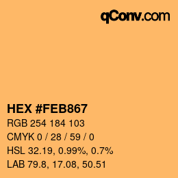 カラーコード: HEX #FEB867 | qconv.com