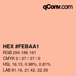Color code: HEX #FEBAA1 | qconv.com