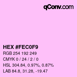 Farbcode: HEX #FEC0F9 | qconv.com