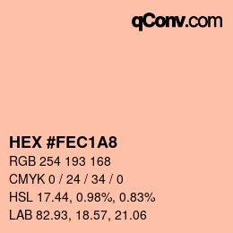 Color code: HEX #FEC1A8 | qconv.com