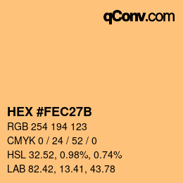 Color code: HEX #FEC27B | qconv.com