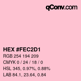 カラーコード: HEX #FEC2D1 | qconv.com
