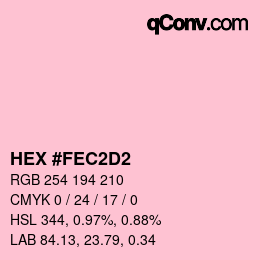 Color code: HEX #FEC2D2 | qconv.com
