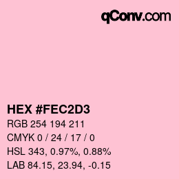 カラーコード: HEX #FEC2D3 | qconv.com