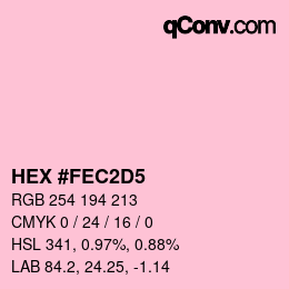 カラーコード: HEX #FEC2D5 | qconv.com