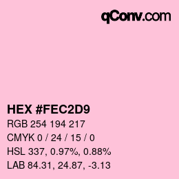 カラーコード: HEX #FEC2D9 | qconv.com