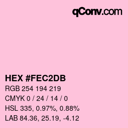 カラーコード: HEX #FEC2DB | qconv.com