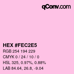 カラーコード: HEX #FEC2E5 | qconv.com