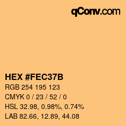Color code: HEX #FEC37B | qconv.com