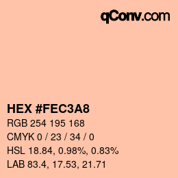 カラーコード: HEX #FEC3A8 | qconv.com