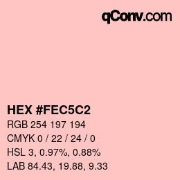 Color code: HEX #FEC5C2 | qconv.com