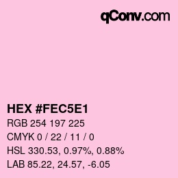 Color code: HEX #FEC5E1 | qconv.com