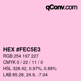 Color code: HEX #FEC5E3 | qconv.com