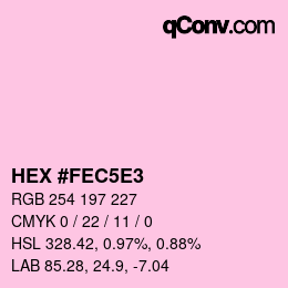 Código de color: HEX #FEC5E3 | qconv.com