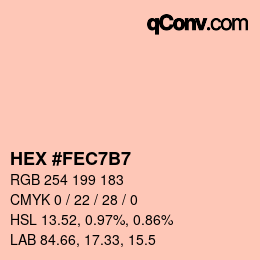 カラーコード: HEX #FEC7B7 | qconv.com