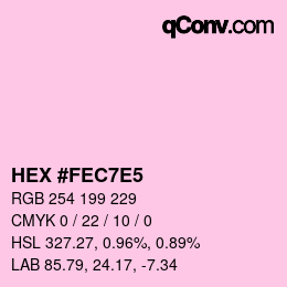 Color code: HEX #FEC7E5 | qconv.com